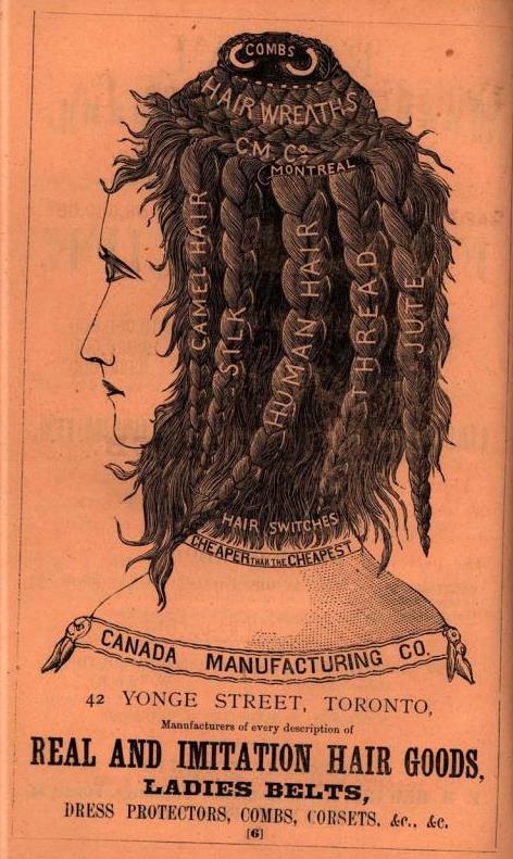 Canadian manufacturing Co Hair 1875
